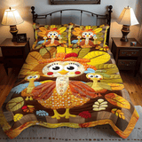 Set di Biancheria da Letto Trapuntata 3 Pezzi Tacchino di Playtime