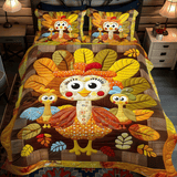 Set di Biancheria da Letto Trapuntata 3 Pezzi Tacchino di Playtime