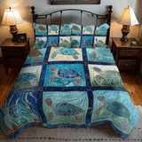 Set di Biancheria da Letto Trapuntata 3 Pezzi Comfort della Tartaruga della Baia