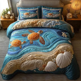 Set di Biancheria da Letto Trapuntata 3 Pezzi Rifugio della Tartaruga