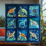 Odissea della Tartaruga Quilt Artistico da Parete