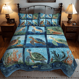 Set di Biancheria da Letto Trapuntata 3 Pezzi Tartaruga di Tidepool