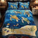 Set di Biancheria da Letto Trapuntata 3 Pezzi Mosaico di Turtley