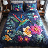 Set di Biancheria da Letto Trapuntata 3 Pezzi Colibrì del Crepuscolo