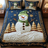 Set di Biancheria da Letto Trapuntata 3 Pezzi Alberi Scintillanti