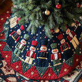 Magia Danzante dello Schiaccianoci Copri Base per Albero di Natale Trapuntato