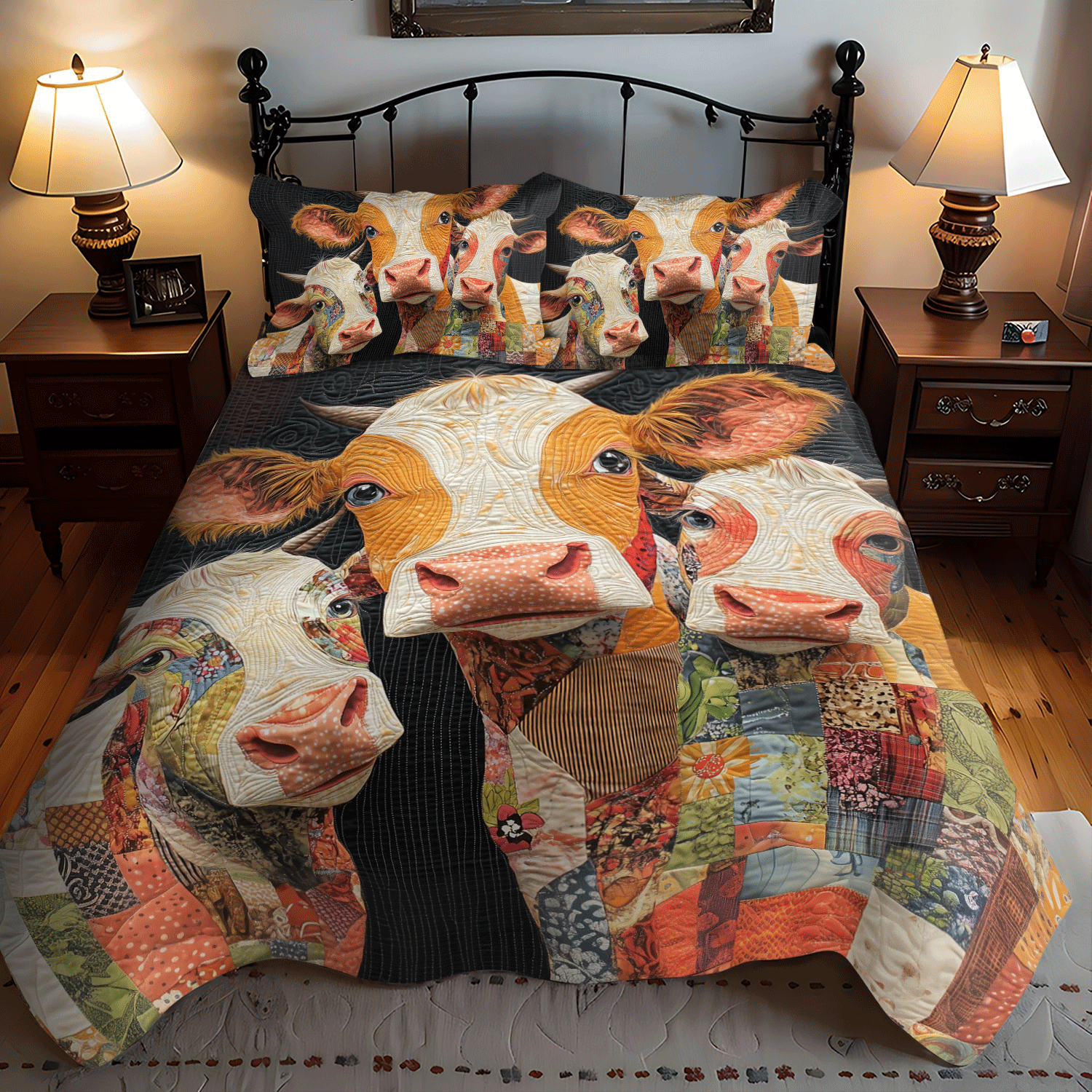 Set di Biancheria da Letto Trapuntata 3 Pezzi Udderly Adorabile