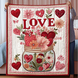 Fiore di San Valentino Coperta Trapuntata