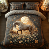 Set di Biancheria da Letto Trapuntata 3 Pezzi Vellutato Hoofprints