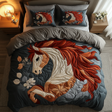 Set di Biancheria da Letto Trapuntata 3 Pezzi Cavalieri Vellutati