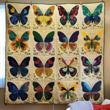 Farfalle Vibranti Coperta Trapuntata