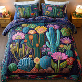 Set di Biancheria da Letto Trapuntata 3 Pezzi Giardino Vibrante