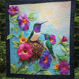 Colibrì Vibranti Coperta Trapuntata