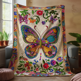 Farfalla Mandala Vibrante Coperta Trapuntata