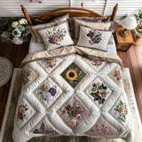 Set di Biancheria da Letto Trapuntata 3 Pezzi Delizia Floreale di Victorian
