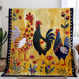Gallo del Villaggio Coperta Trapuntata