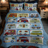 Set di Biancheria da Letto Trapuntata 3 Pezzi Sogni Vintage del Camper
