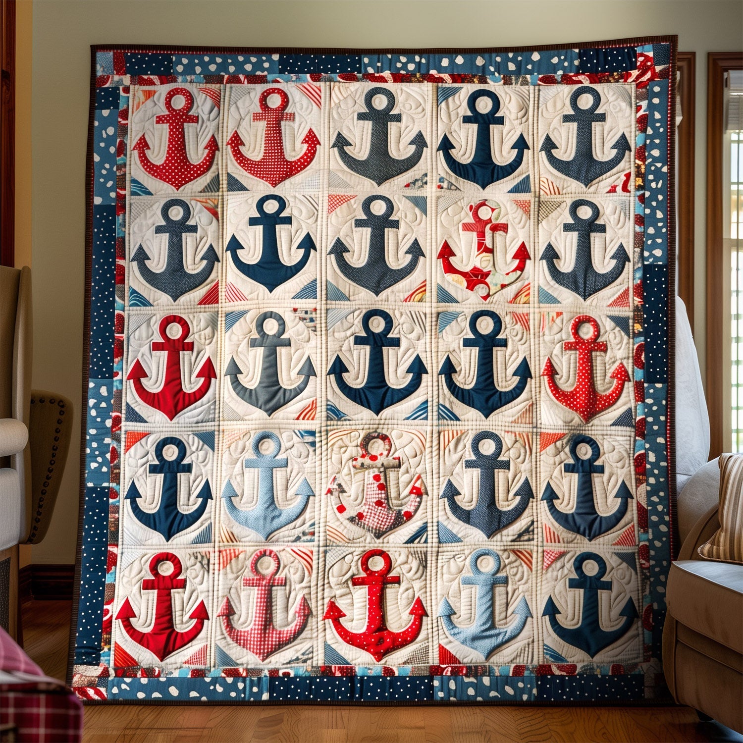 Ancore Vintage Coperta Trapuntata