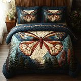Set di Biancheria da Letto Trapuntata 3 Pezzi Grazia Vintage della Farfalla