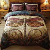 Set di Biancheria da Letto Trapuntata 3 Pezzi Libellula Vintage