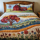 Set di Biancheria da Letto Trapuntata 3 Pezzi Campi Vintage