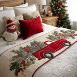 Ruote Natalizie Vintage Runner da Letto Trapuntato