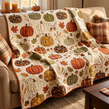 Tralci di Zucca Vintage Coperta Trapuntata