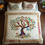 Set di Biancheria da Letto Trapuntata 3 Pezzi Vital Fioritura