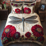 Set di Biancheria da Letto Trapuntata 3 Pezzi Vivido Fioritura Volo