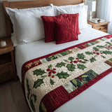 Natale Runner da Letto Trapuntato