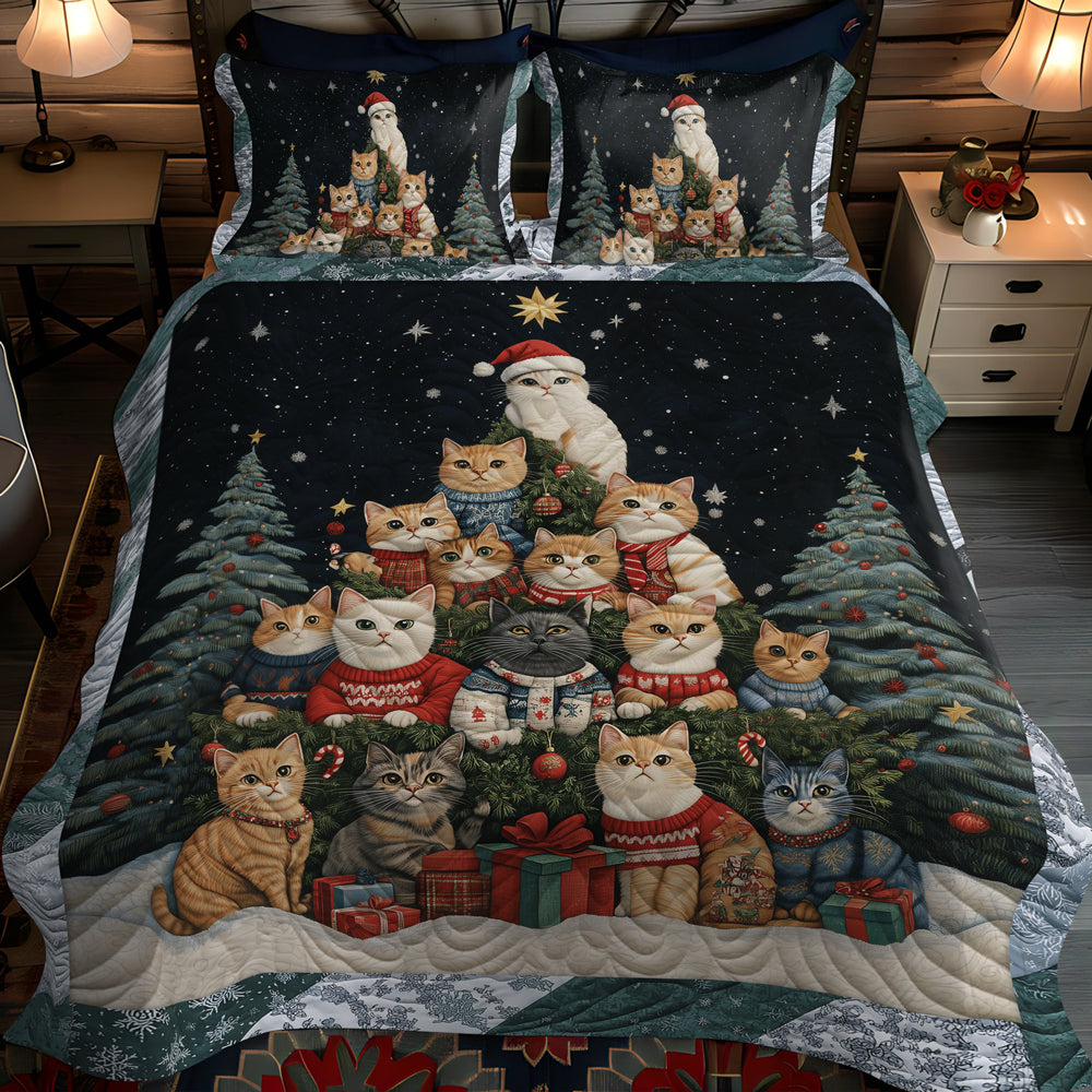 Set di Biancheria da Letto Trapuntata 3 Pezzi Baffi Caldi