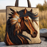 Sentiero del Cavallo Guerriero Borsa Tote Trapuntata