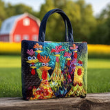 Galline Fantasiose Borsa Tote Trapuntata