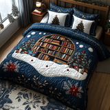 Set di Biancheria da Letto Trapuntata 3 Pezzi Rifugio Stravagante della Biblioteca