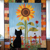 Gattino tra i Girasoli Fantasioso Coperta Trapuntata