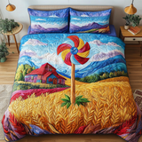 Set di Biancheria da Letto Trapuntata 3 Pezzi Whirling Pinwheel
