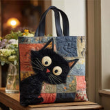Gatto Baffuto Borsa Tote Trapuntata