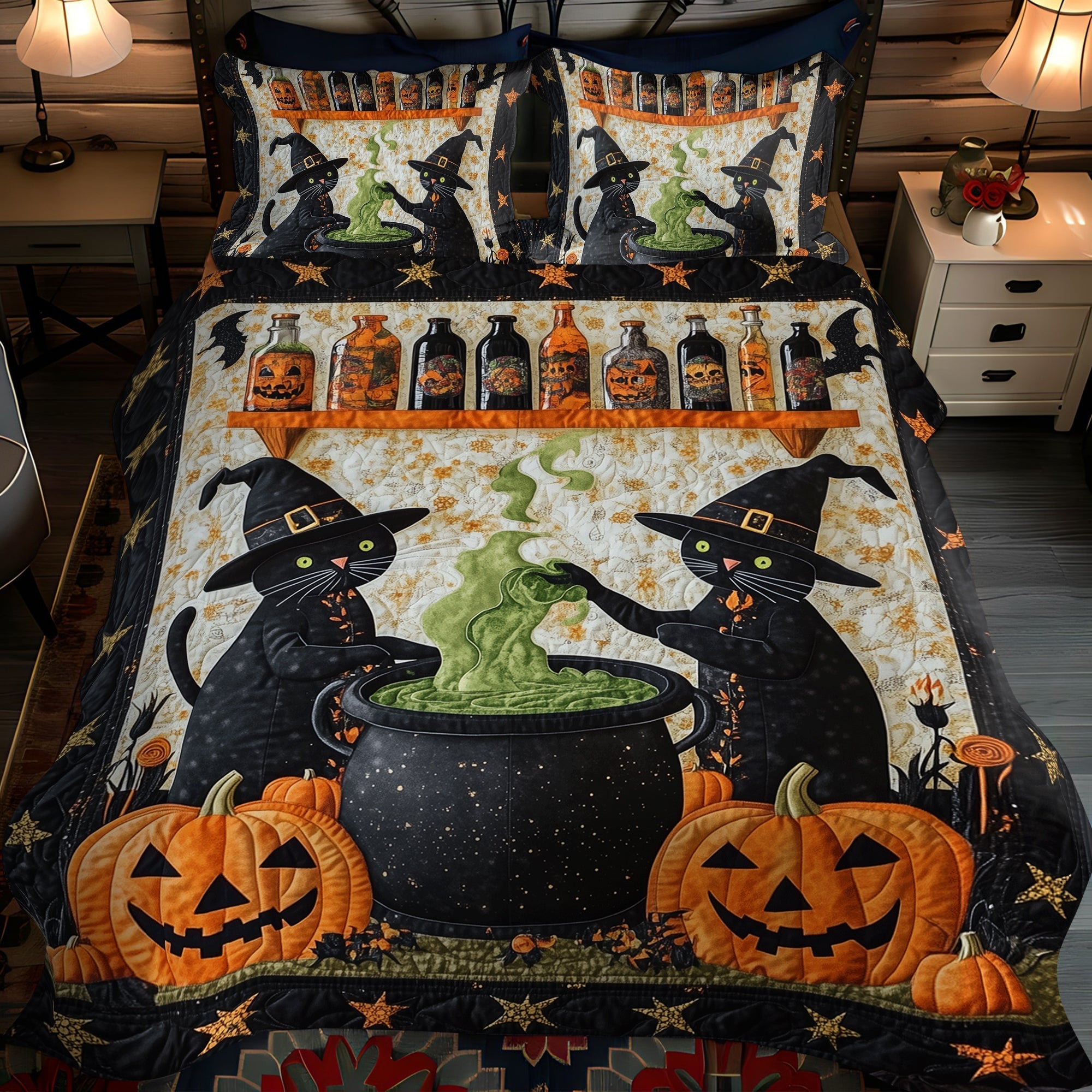 Set di Biancheria da Letto Trapuntata 3 Pezzi Baffo di Witchcraft