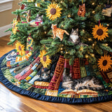 Baffi in Fiore Copri Base per Albero di Natale Trapuntato