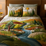 Set di Biancheria da Letto Trapuntata 3 Pezzi Sussurrante Birch