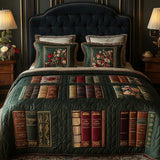 Set di Biancheria da Letto Trapuntata 3 Pezzi Libri Sussurranti