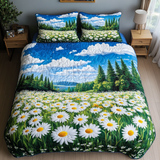 Set di Biancheria da Letto Trapuntata 3 Pezzi Campi Sussurranti