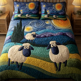Set di Biancheria da Letto Trapuntata 3 Pezzi Pecora Sussurrante