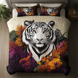 Set di Biancheria da Letto Trapuntata 3 Pezzi Anima Bianca della Tigre