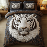 Set di Biancheria da Letto Trapuntata 3 Pezzi Spirito Bianco della Tigre