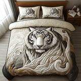 Set di Biancheria da Letto Trapuntata 3 Pezzi Spirito Bianco della Tigre