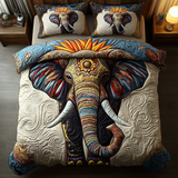 Set di Biancheria da Letto Trapuntata 3 Pezzi Elefante Selvaggio