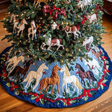 Cuore Selvaggio Copri Base per Albero di Natale Trapuntato