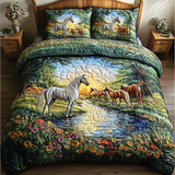 Set di Biancheria da Letto Trapuntata 3 Pezzi Fiume Selvaggio