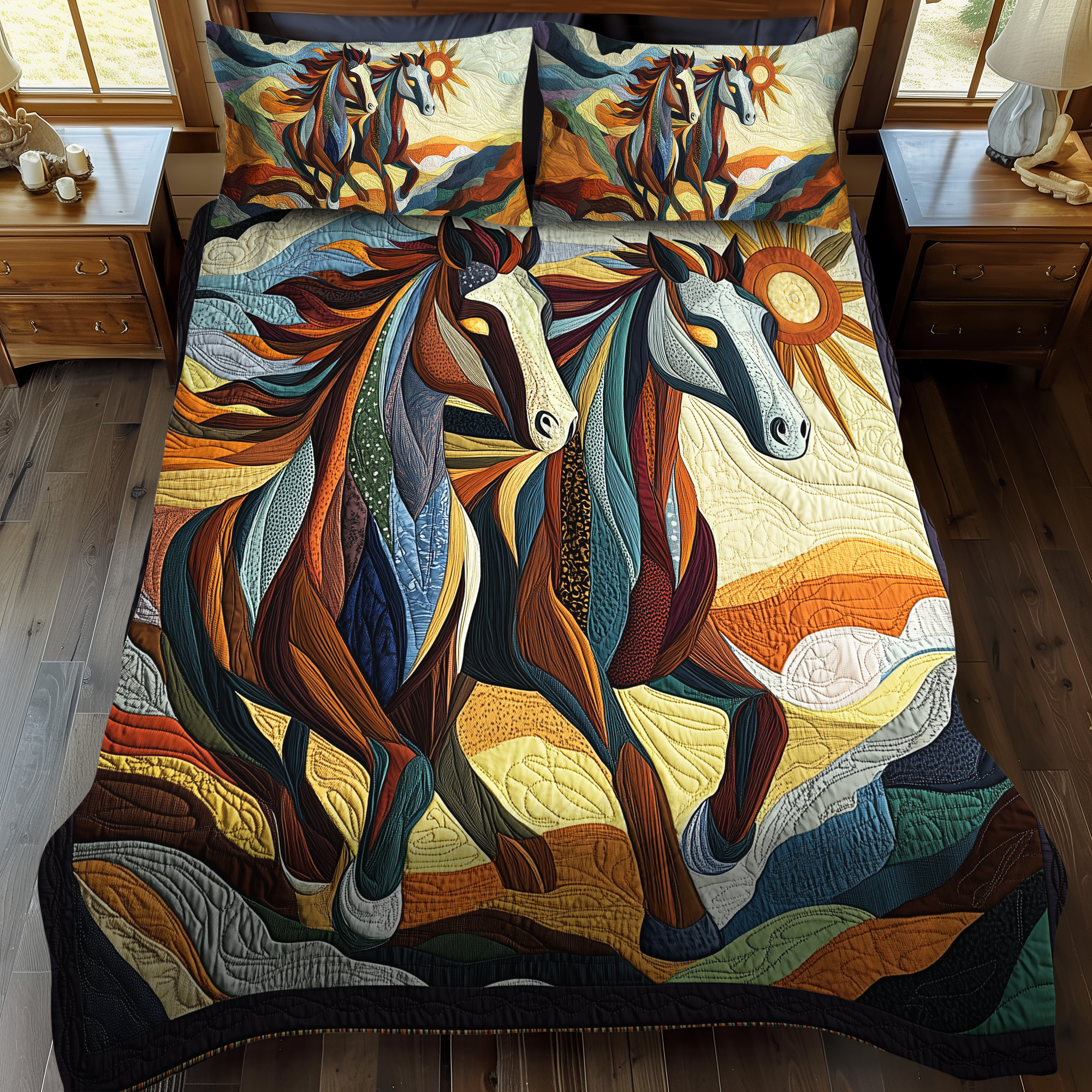 Set di Biancheria da Letto Trapuntata 3 Pezzi Spirito Selvaggio